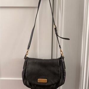 Marc Jacobs Black Crossbody Bag with Gold Accents